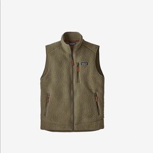 Patagonia Men's Retro Pile Fleece Vest-Sage Khaki
